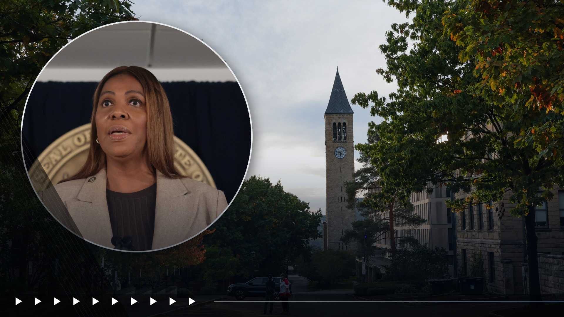 Man accused in Cornell rape lawsuit wants Letitia James removed from investigation over her posts — WISN 12 Milwaukee